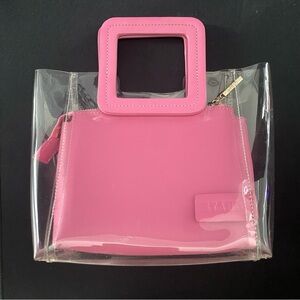 STAUD Shirley PVC bag with leather inner pouch
